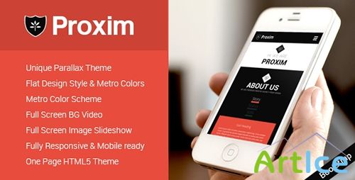 ThemeForest - PROXIM - Unique One Page Parallax Responsive HTML5 - RIP