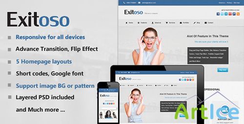 ThemeForest - Exitoso Multi-Purpose HTML Template - RIP