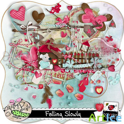 Scrap Set - Falling Slowly PNG and JPG Files