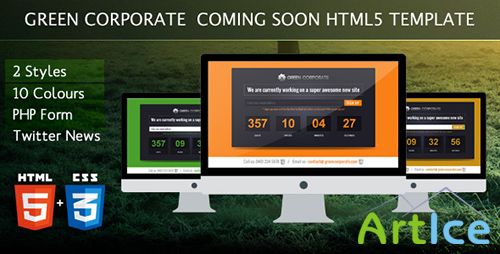 ThemeForest - Green Corporate Under Construction Template - FULL