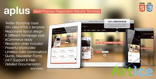 ThemeForest - APLUS - Multi Purpose HTML5 Website Template - RIP