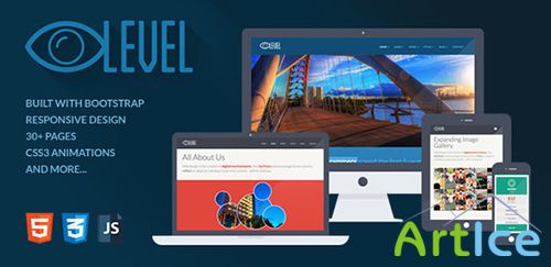 ThemeForest - iLevel - Responsive Flat Design Bootstrap Template - RIP