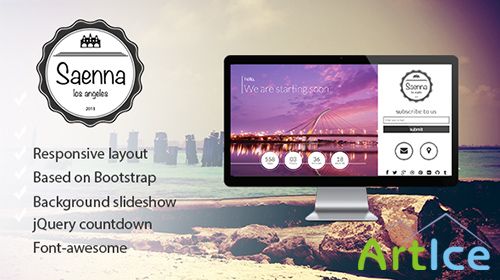 ThemeForest - Saenna - Responsive Coming Soon Template - RIP