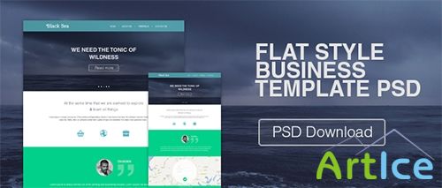 PSD Web Template - Flat Style Business