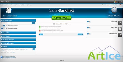 Joomunited - Social Backlinks 1.1.1 for Joomla 2.5