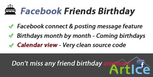 CodeCanyon - Facebook Friends Birthday Awesome App