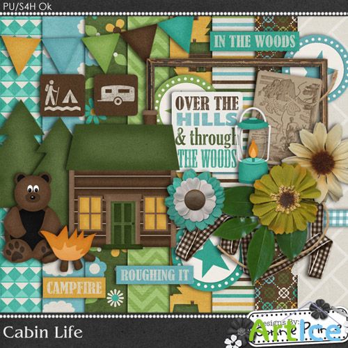 Scrap Set - Cabin Life PNG and JPG Files