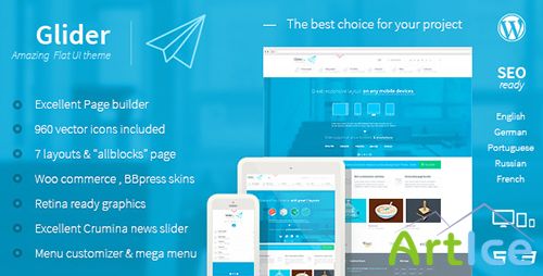 ThemeForest - Glider v1.2.5 - Clean & Powerful Flat stylish theme