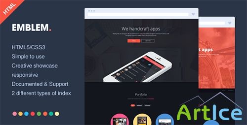 ThemeForest - Emblem - Responsive One Page HTML Template - RIP