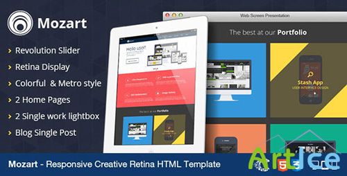 ThemeForest - Mozart - Creative Responsive Retina Flat Template - RIP