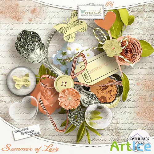 Scrap Set - Summer of Love PNG and JPG Files