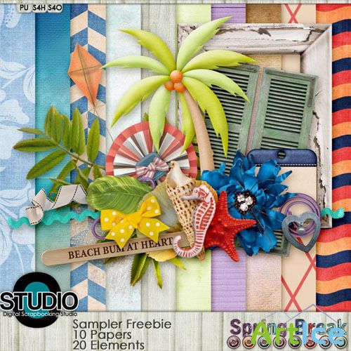 Scrap Set - Spring Break PNG and JPG Files