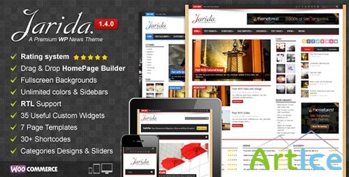 ThemeForest - Jarida v1.4.0 - Responsive WordPress News, Magazine, Blog