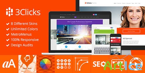 ThemeForest - 3Clicks v1.0.5 | Responsive Multi-Purpose WordPress Theme - FULL