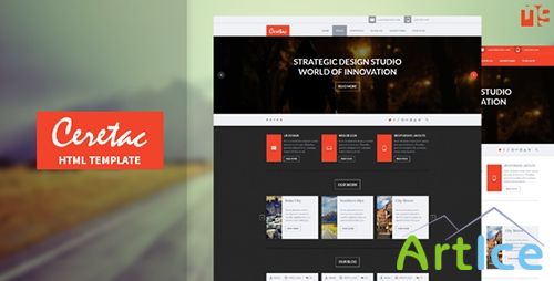 ThemeForest - CERETAC:Flat Metro Style Portfolio Blog HTML Theme - RIP