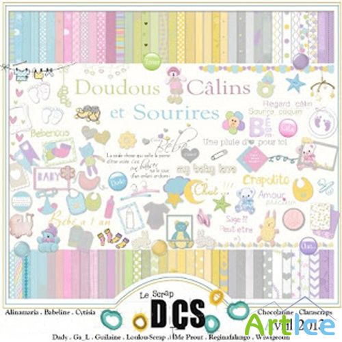 Scrap Set - Doudous Calins et Sourires PNG and JPG Files