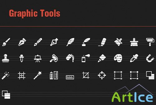 31 Vector Icons with Graphic Tools