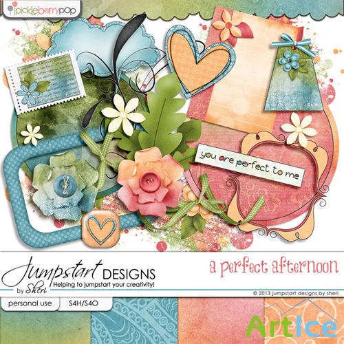 Scrap Set - A Perfect Afternoon PNG and JPG Files