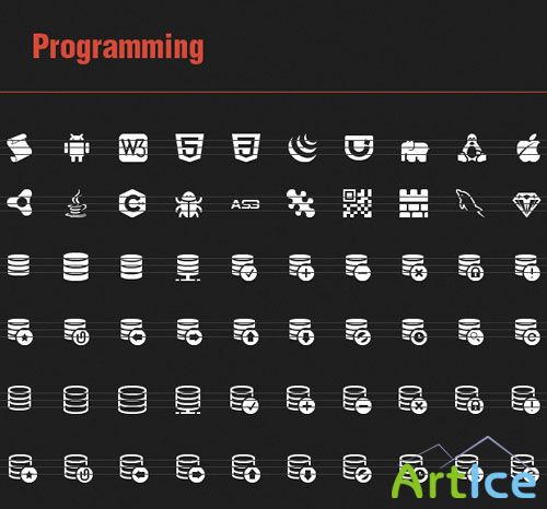 60 Vector Programming Icons