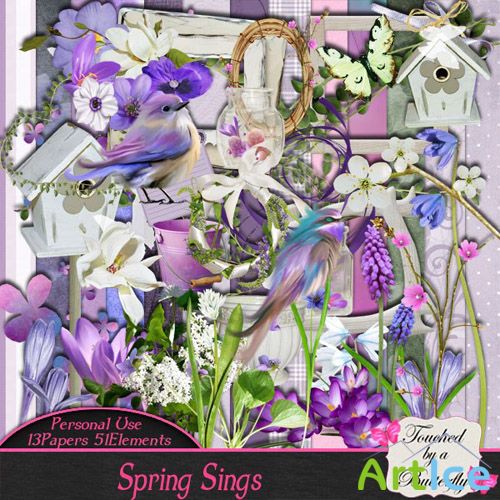 Scrap Kit - Spring Sings PNG and JPG Files