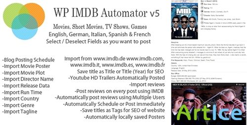 CodeCanyon - WP IMDB Automator v5 Wordpress Plugin