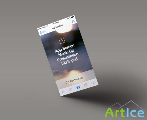 Pixeden - Perspective App Screen Mock-Up 4