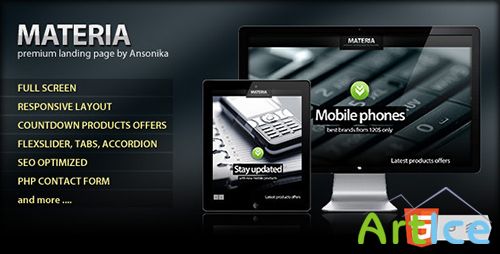 ThemeForest - Materia Responsive Fullscreen landing page - FULL