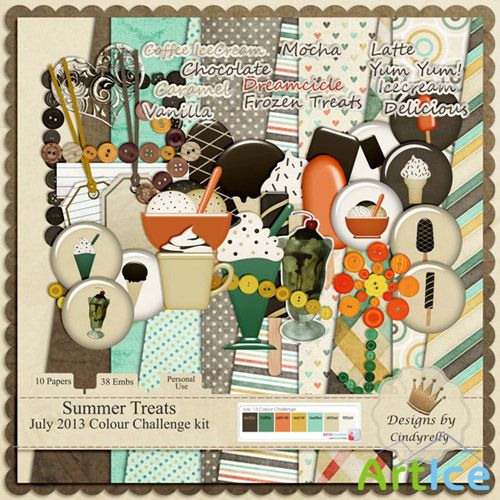 Scrap Set - Summer Treats PNG and JPG Files