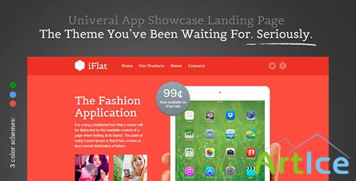 ThemeForest - iFlat - Univeral App Showcase Landing Page - RIP