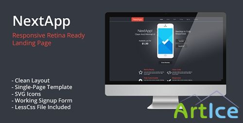 ThemeForest - NextApp - Responsive, Retina Ready Landing Page - RIP