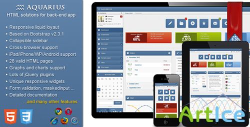 ThemeForest - Aquarius - responsive admin panel - FULL