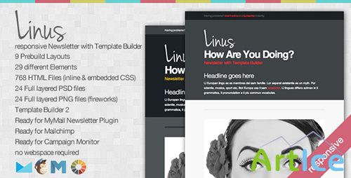 ThemeForest - Linus v1.0 - Responsive Newsletter and Template Builder - FULL