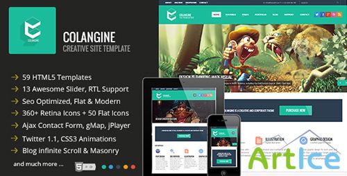 ThemeForest - Colangine - Creative Flat HTML5 Template - RIP