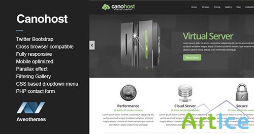 ThemeForest - CanoHost - Responsive Hosting & Business Theme - RIP