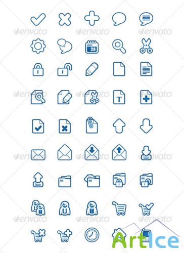 GraphicRiver - BlueSakura 45 Icon for your project 79037