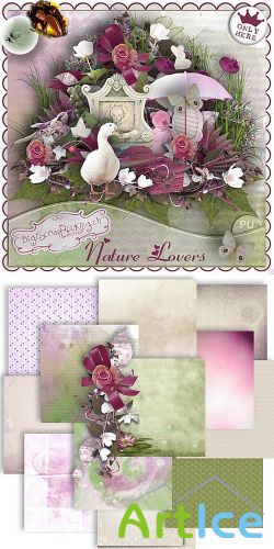 Scrap Set - Nature Lovers PNG and JPG Files