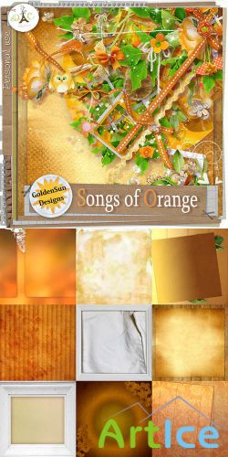 Scrap Set - Songs of Orange PNG and JPG Files