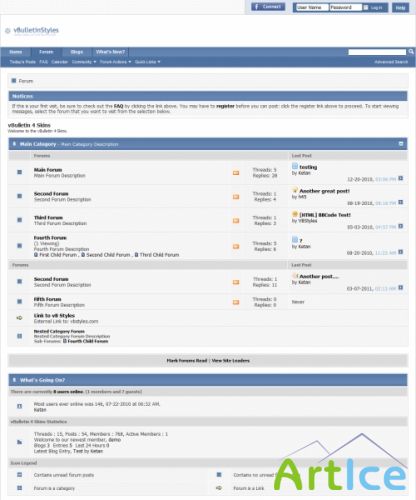 vBStyles - BlueSaint Skin for vBulletin v4.2.1 + Mobile Skin