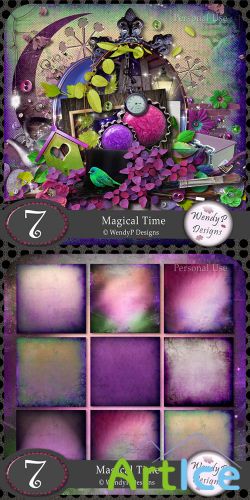 Scrap Set - Magical Time PNG and JPG Files