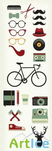 Hipster Vector Set 1