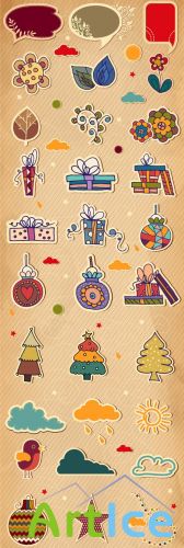 Scribble Scrapbook Vector Elements