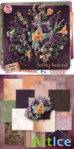 Scrap Set - Softly Natural PNG and JPG Files