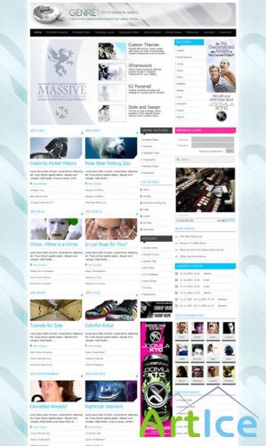 JoomlaXTC - JXTC Genre v2.2.0 - Template for Joomla 2.5