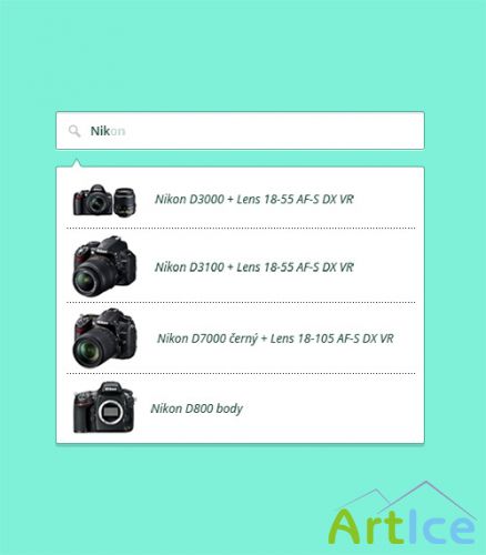 PSD Web Design - Suggestion Search box