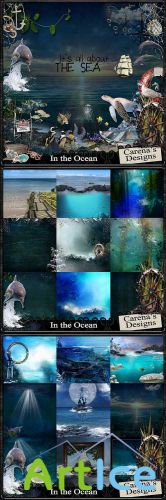 Scrap Kit - In The Ocean PNG and JPG Files