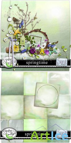 Scrap Kit Springtime PNG and JPG Files