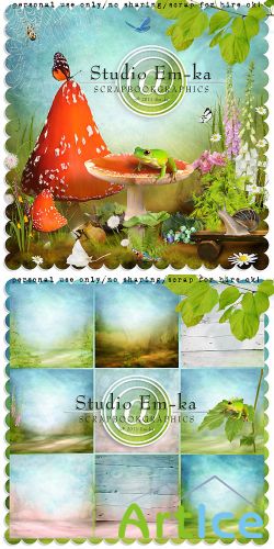 Scrap Set - Sunny Meadow PNG and JPG Files