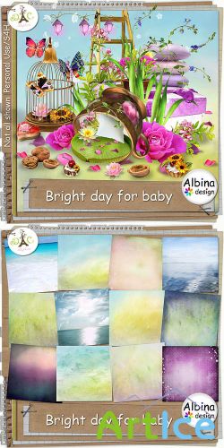 Scrap Set - Bright day For Baby PNG and JPG Files