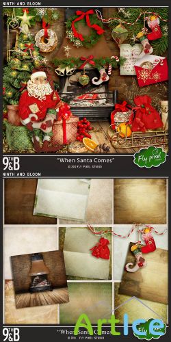 Scrap Set - When Santa Comes PNG and JPG Files