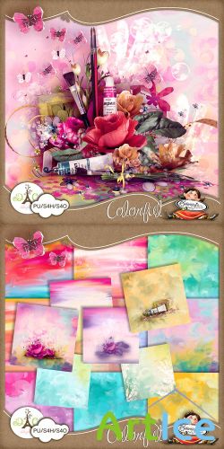 Scrap Set - Colorful PNG and JPG Files